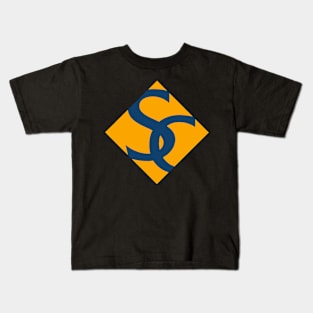 Yellow Smith College Logo Kids T-Shirt